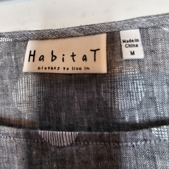 Habitat Gray and White Polka Dot Linen Shift Dress - Picture 5 of 10